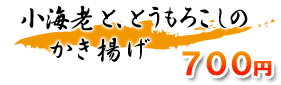 小海老と、とうもろこしのかき揚げ